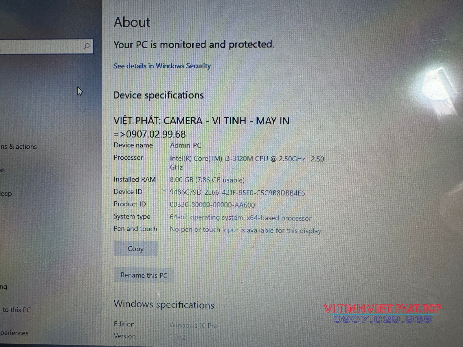 Laptop dell vostro 3460 i3 gen 4, ram 8gb, ssd 120gb cũ giá rẻ