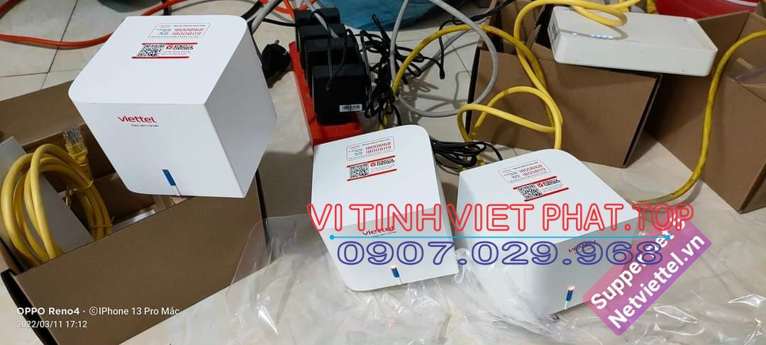 Cụm 3 node wifi mesh Viettel với gói Supper Net 5