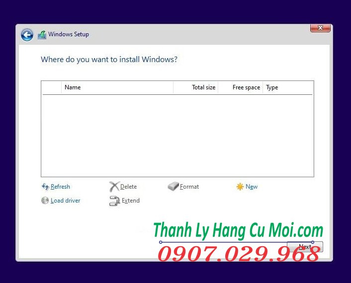 Lỗi cài Win 11 không thấy ổ cứng hình 16